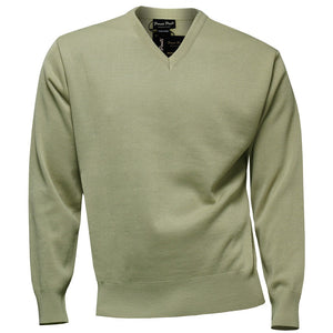 Franco Ponti Classic Oatmeal V-Neck Sweater
