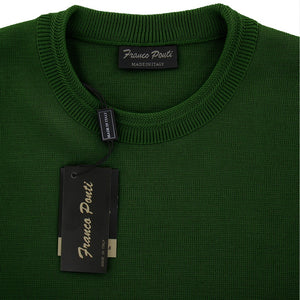 Franco Ponti Classic Green Crew Neck Sweater