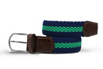 Load image into Gallery viewer, Swole Panda Woven Belt Lime Stripe