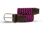 Load image into Gallery viewer, Swole Panda Woven Belt Pink Zig Zag