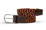 Load image into Gallery viewer, Swole Panda Zigzag Woven Belt Orange Multi