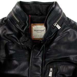 Trapper Ben Luxury Black Leather Jacket