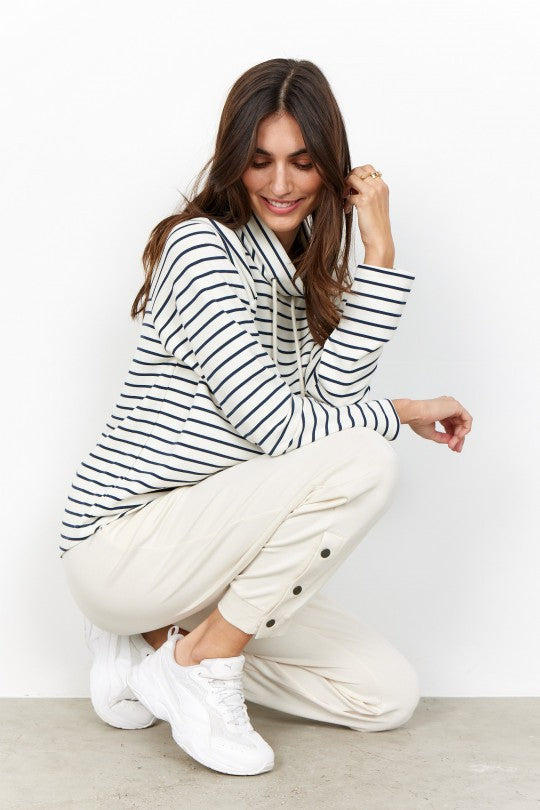 Soya Concept Cream Stripe Sweatshirt