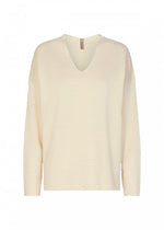 Load image into Gallery viewer, Soya Concept Cream Ribbed Jumper -CREAM
