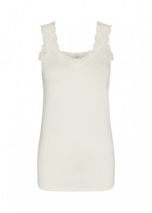 Soya Concept Off White Lace Detail Vest