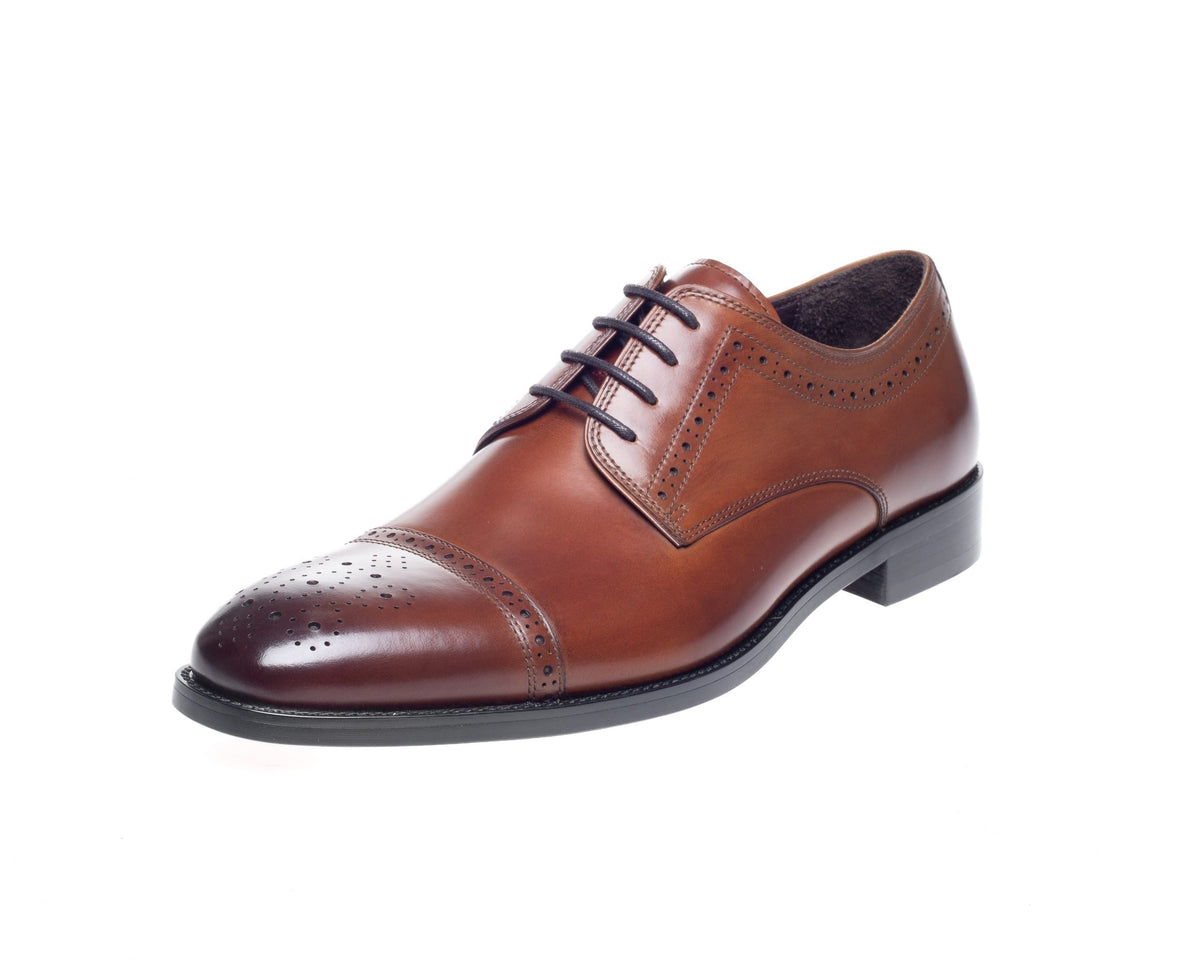 John White Tan Lucan Semi Brogue Shoes – Claytons Quality