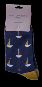 Load image into Gallery viewer, Miss Sparrow Little Boats Socks
