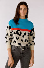 Load image into Gallery viewer, Oui Pattered Knitted Jumper
