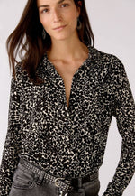 Load image into Gallery viewer, Oui Black Jersey Blouse
