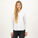 Load image into Gallery viewer, Just White Crinkled Ruffled White Shirt
