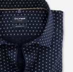 Load image into Gallery viewer, Olymp Navy Neat Design Modern Fit Shirt
