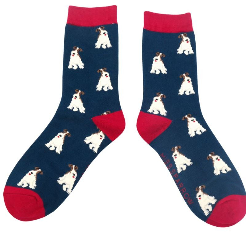 Miss Sparrow Fox Terriers Socks