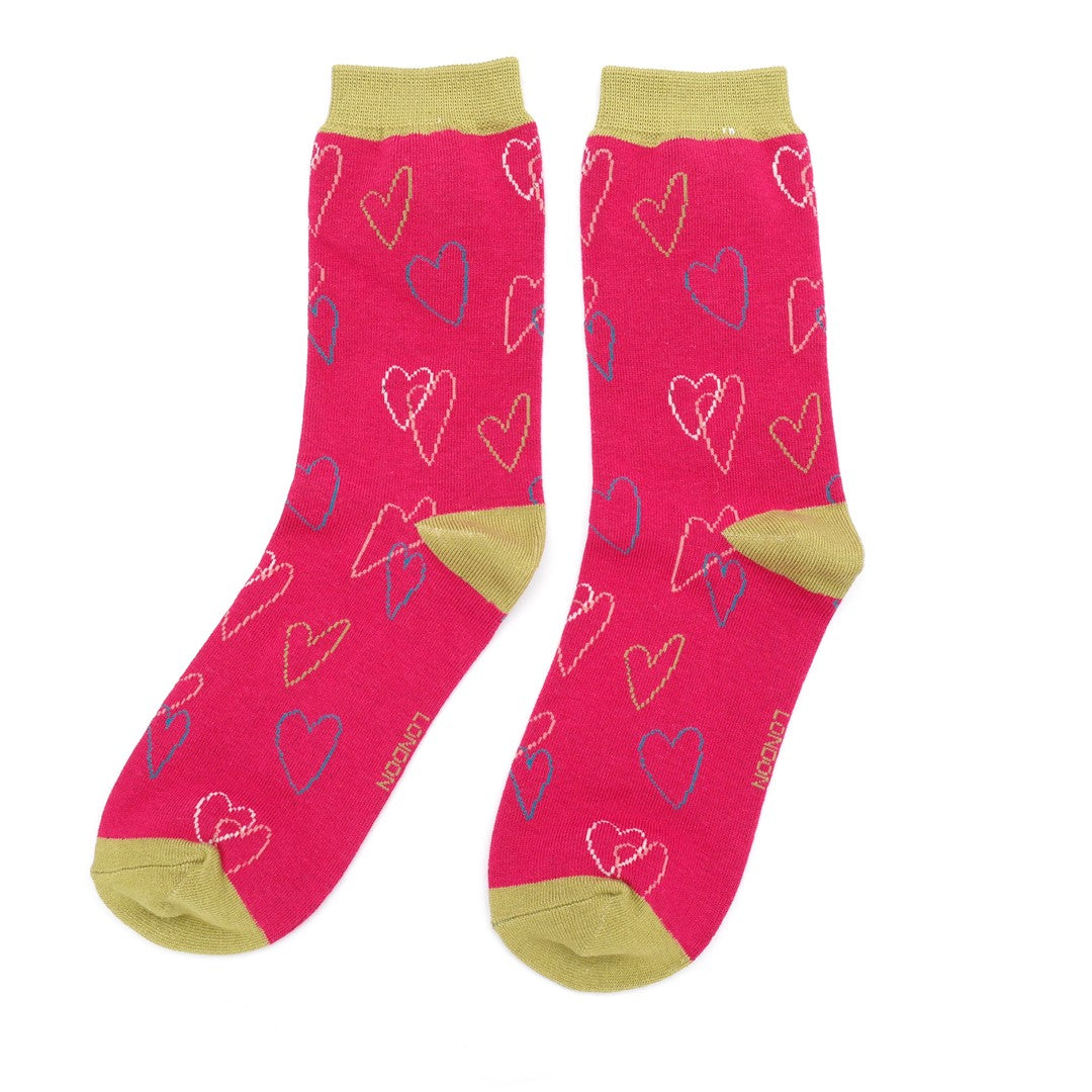 Miss Sparrow Heart Socks