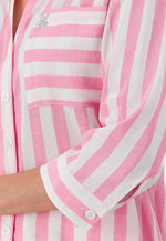 Load image into Gallery viewer, Just White Pink Stripe Blouse
