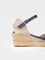 Load image into Gallery viewer, Toni Pons Medium Wedge Espadrille Navy
