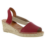 Load image into Gallery viewer, Toni Pons Flat Leather Sandal Red
