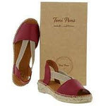 Load image into Gallery viewer, Toni Pons Flat Leather Sandal Red
