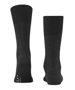 Falke Airport Wool Cotton Blend Socks Dark Grey