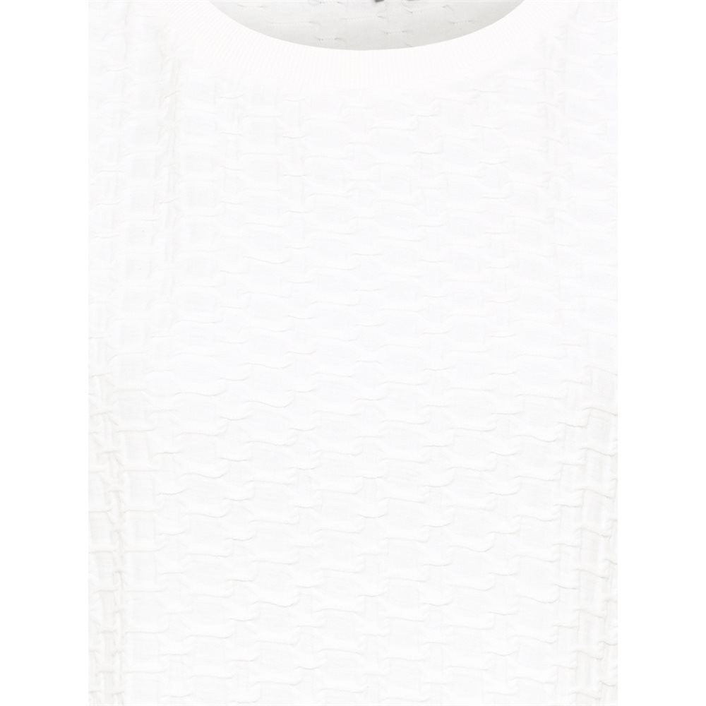 Olsen Textured Jersey Top Off White
