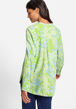 Load image into Gallery viewer, Olsen Floral Blouse Green
