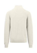 Load image into Gallery viewer, Fynch Hatton Superfine Cotton Half Zip Sweater Off White
