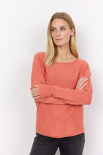Load image into Gallery viewer, Soya Concept Button Detail Jumper Orange

