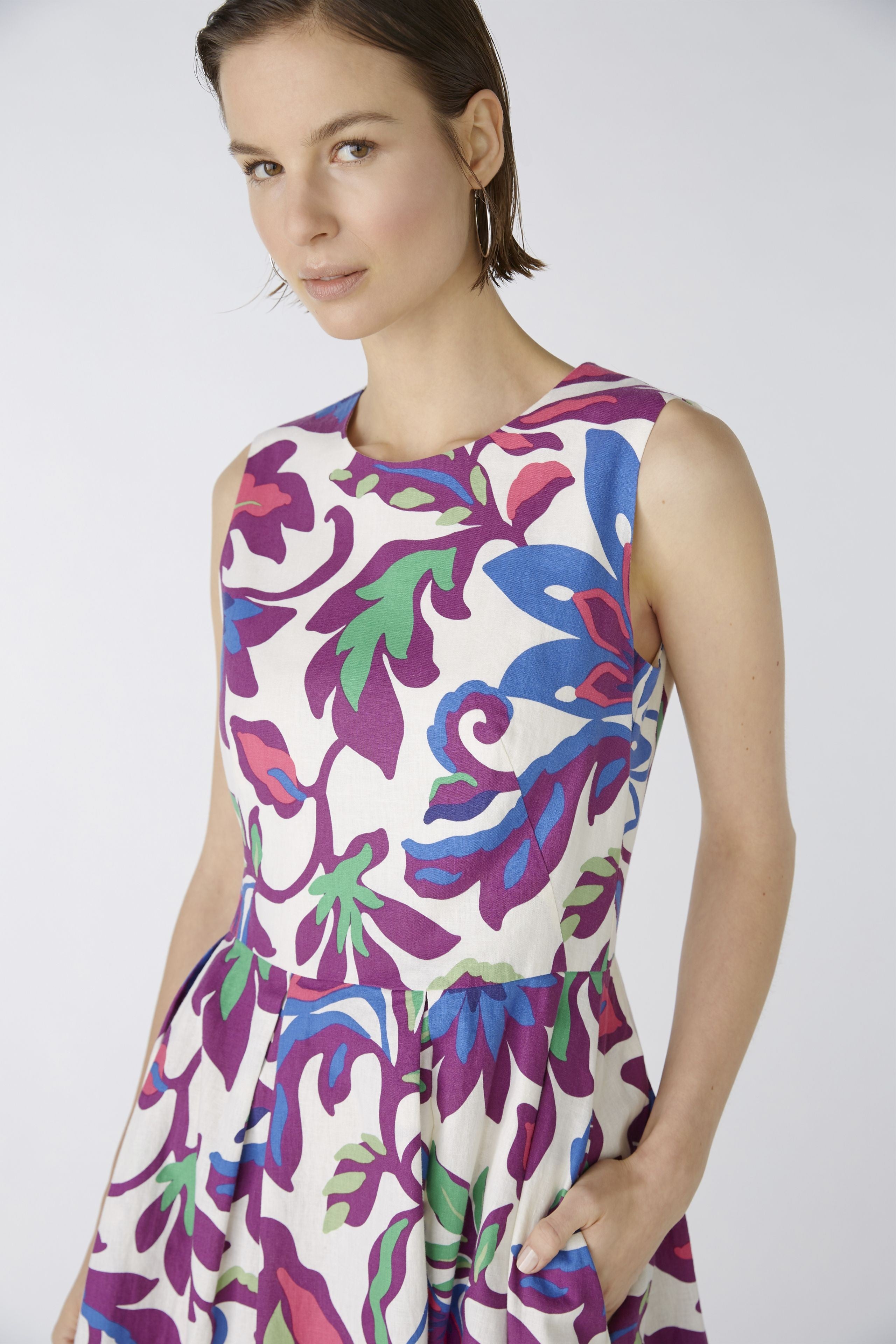 Oui Floral Midi Dress Multi