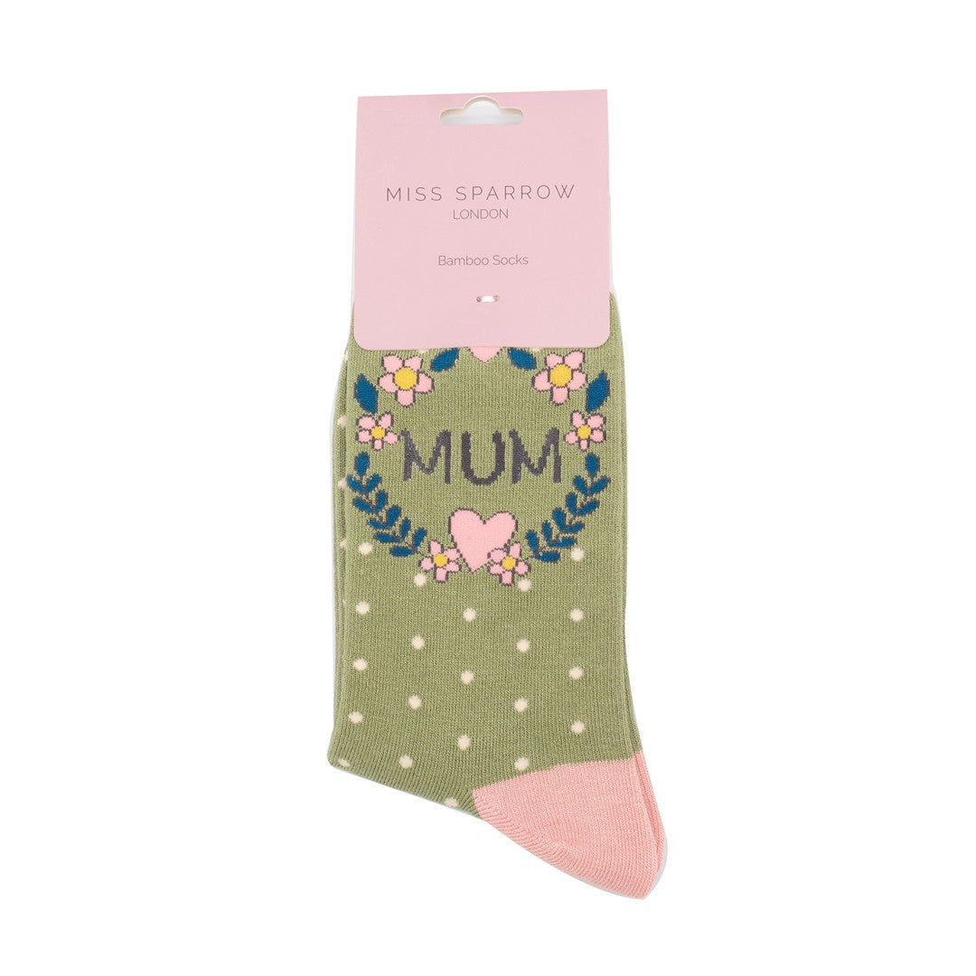 Miss Sparrow Mum Socks Moss