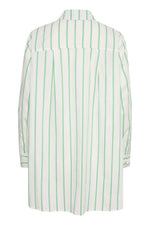 Load image into Gallery viewer, Culture Oversized Stripe Shirt Green
