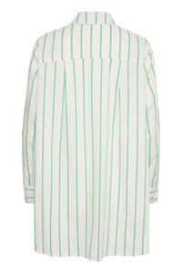 Culture Oversized Stripe Shirt Green