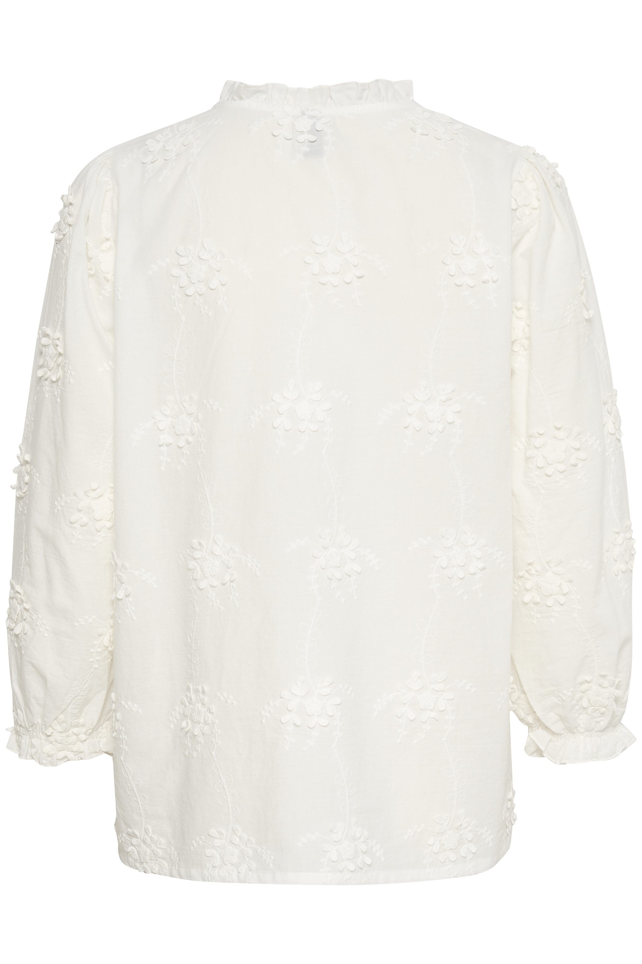 Culture Embroidered Blouse  White