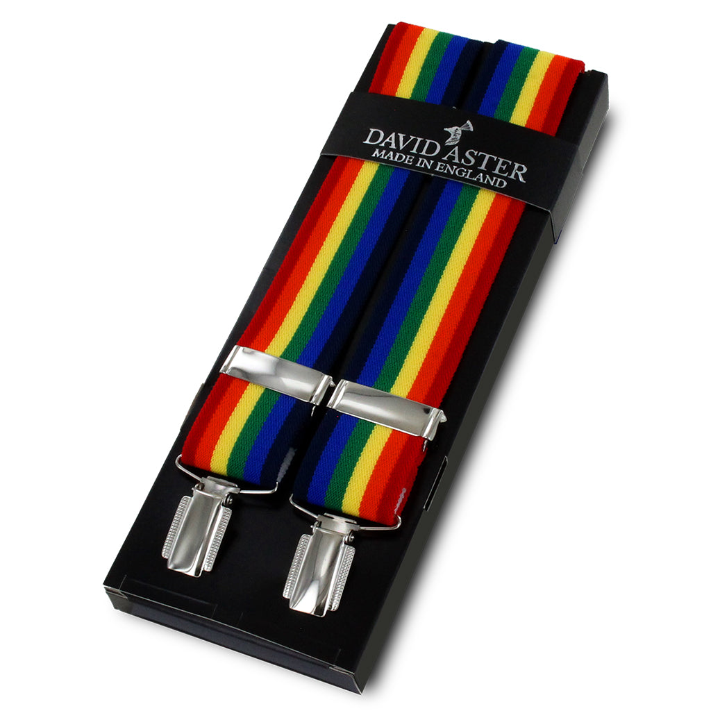 Classic Clip On Rainbow Braces