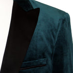 Load image into Gallery viewer, Skopes Teal Velvet Jacket Regular Length
