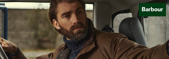 Man wearing Barbour Jacket