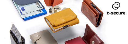 Seven leather card holder wallets 