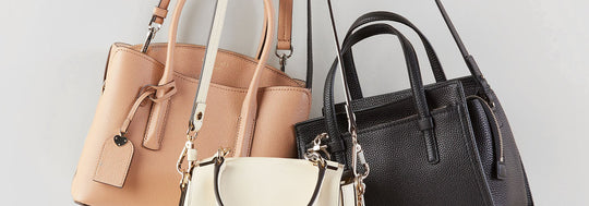Three different sizes and colors of bags 