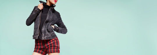 Woman wearing red shorts