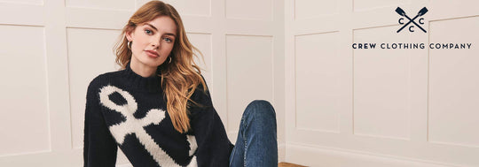 Woman wearing Crew Jumper