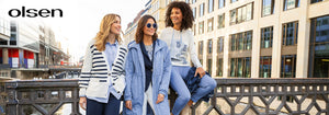 Three womens wearing Olsen clothes