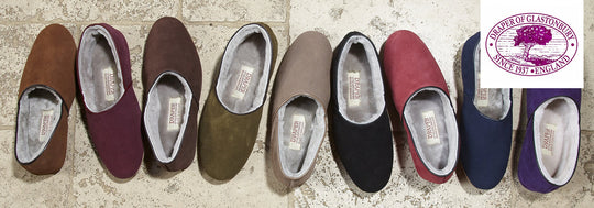 A row of Sheepskin Slippers