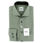 Load image into Gallery viewer, Oscar of Sweden Regular Fit Brushed Cotton Shirt Green
