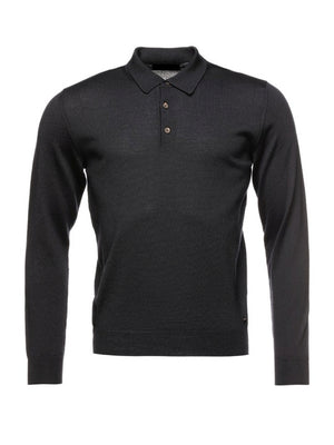 Navy Button Polo