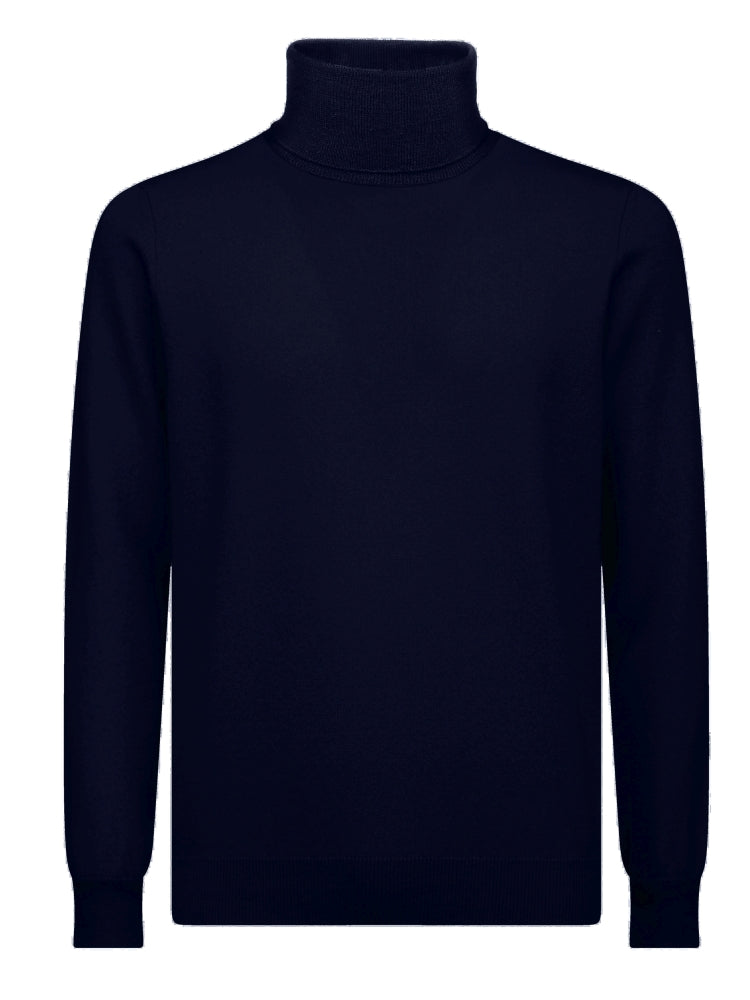 Navy Roll Neck