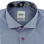 Load image into Gallery viewer, Oscar of Sweden Regular Fit Pin Blue Stripe Shirt
