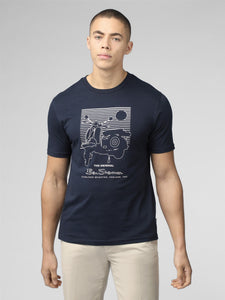 Ben Sherman Summer Scooter T-Shirt Navy