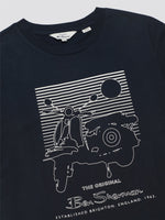 Load image into Gallery viewer, Ben Sherman Summer Scooter T-Shirt Navy
