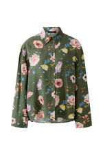 Load image into Gallery viewer, Khaki Floral Blouse

