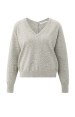 Load image into Gallery viewer, Grey V-Neck Sweater

