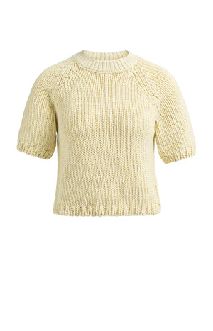 Yellow Cropped Sweater