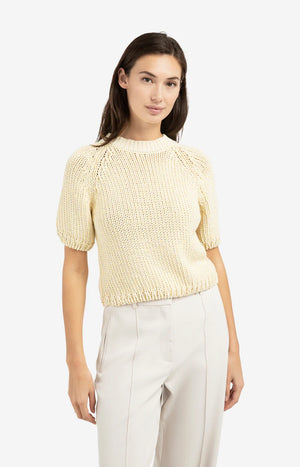 Yellow Cropped Sweater